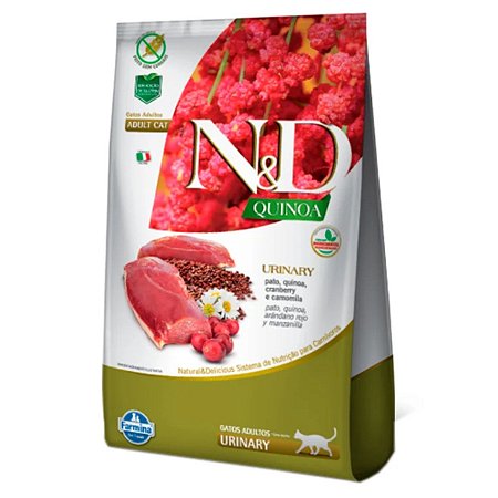 N&D Quinoa Urinary para Gatos Adultos Pato - 400g