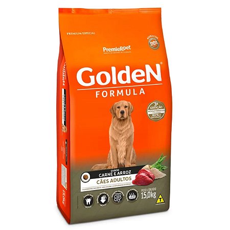 Golden Fórmula Cães Adultos Carne 15kg