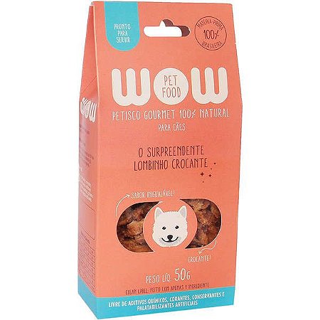 Petisco Natural Wow Surpreendente Lombinho Crocante para Cães 50g