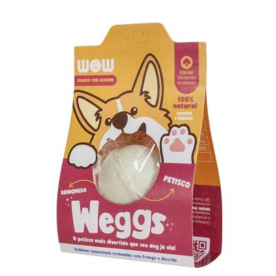 Petisco Natural Wow Weggs para Cães  Frango com Alecrim 7g