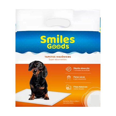 Tapete Higiênico Smiles Goods 80x60 - 30 Unidades