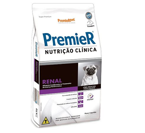 Premier Nutrição Clinica Cães Adultos Raças Pequenas Renal 2Kg