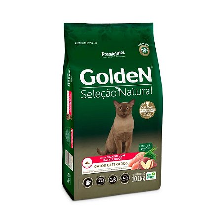 Golden Seleção Natural Gato Castrado Batata Doce 10,1kg