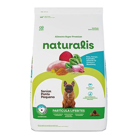 Naturalis Lifebites Cães Sênior Porte Pequeno Peru, Frango, Legumes e Frutas 2,5kg