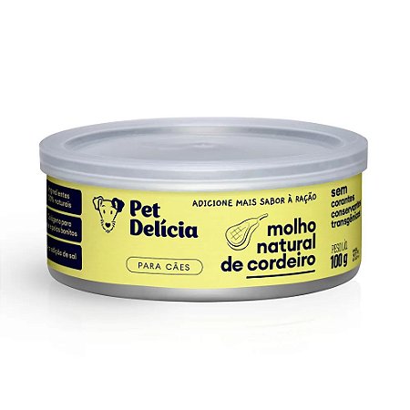 Pet Delícia Molho Natural de Cordeiro Cão 100g