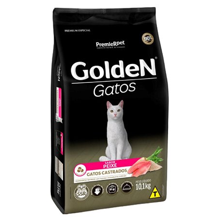 Golden Formula Gatos Castrados Peixe 10,1kg