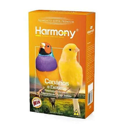 Harmony Birds Canários e Exóticos c/ Sementes 300g Minas Nutri