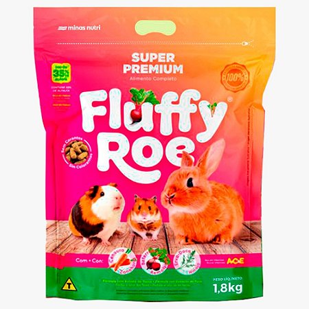 Fluffy Roe Super Premium Extrusado para Roedores 1.8kg