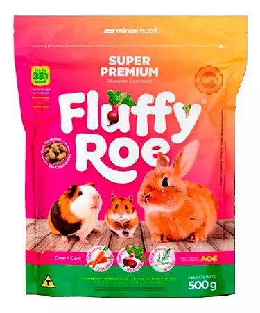 Fluffy Roe Super Premium Extrusado para Roedores 500g