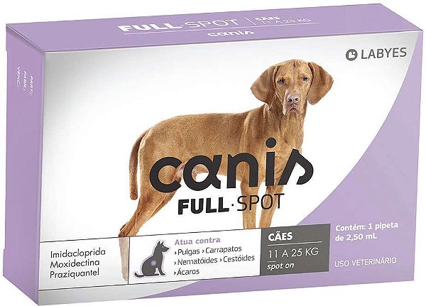 Antiparasitário Canis Full Spot 11 a 25kg 2,5ml