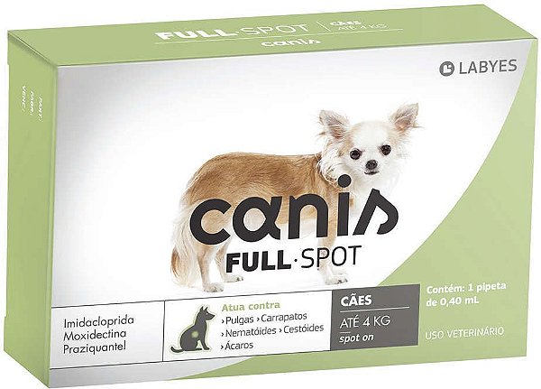 Antiparasitário Canis Full Spot até 4 kg 0,4ml