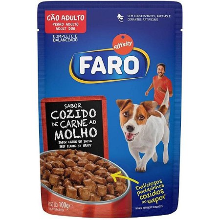Sachê Faro Cão Adulto Carne 85g