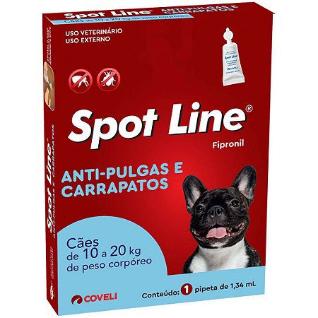 Antipulgas e Carrapatos Coveli Spot Line para Cães de 10 Kg a 20 Kg
