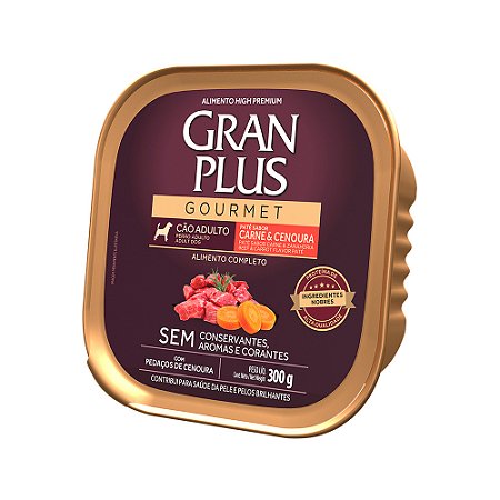 Patê Gran Plus Gourmet Cães Adultos Carne 300g