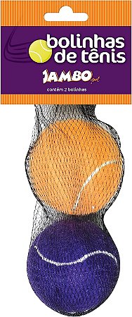 Bola de Tenis Laranja e Roxa Jambo