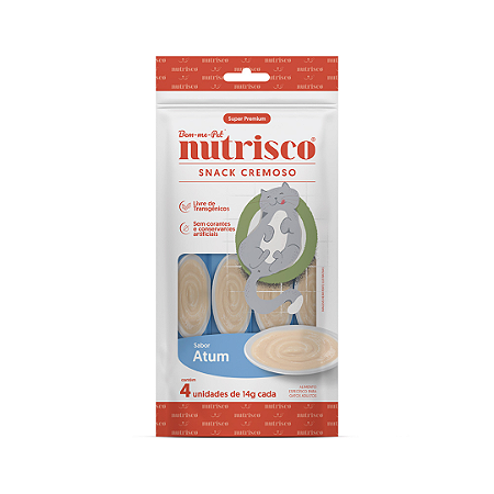 Petisco Cremoso Para Gatos Nutrisco Atum e Bacalhau 56g