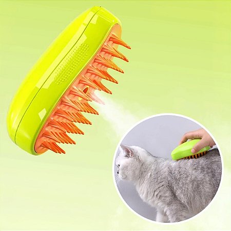 Escova A Vapor 3 em 1 Remoção de Pelos Cães E Gatos