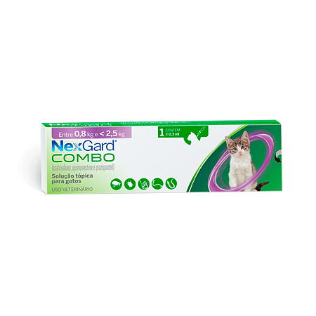 Nexgard Combo Gatos 0,3ml 0,8 a 2,5kg 1 Pipeta