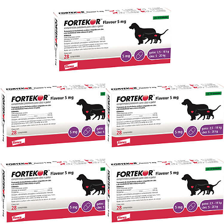 Fortekor Flavour 5Mg Kit Com 5 Caixas