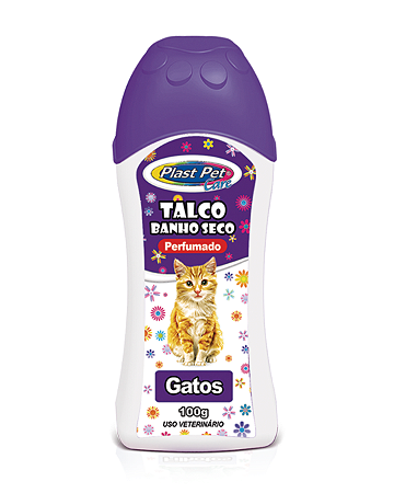 Banho Seco em Talco Para Gatos 100g
