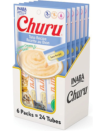 Petisco Churu Para Gatos Atum Kit Com 24 Unidades