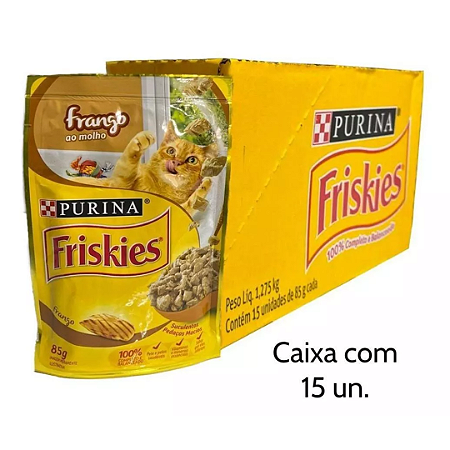 Sachê Friskies Frango 85g Kit Com 15 Unidades