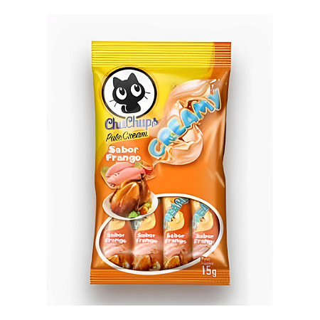 Petisco Cremoso Gatex Chuchups Frango 4x15g
