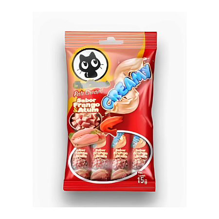 Petisco Cremoso Gatex Chuchups  Frango e Atum 4x15g