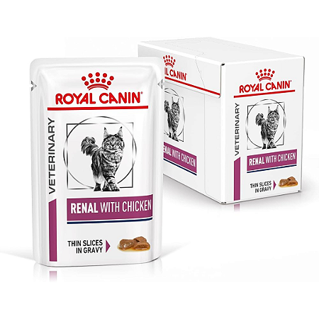 Sachê Royal Canin Feline Renal 85g Kit Com 12 Sachês