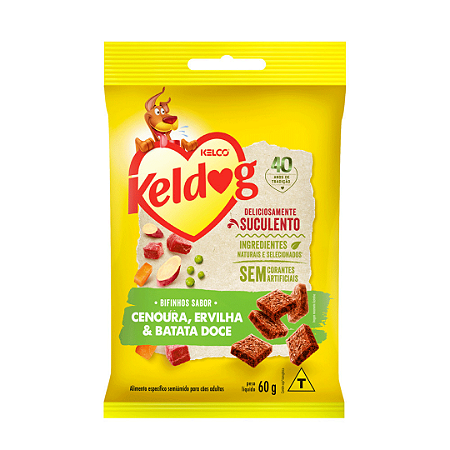 Bifinho Keldog Mini Cenoura, Ervilha e Batata Doce 60g