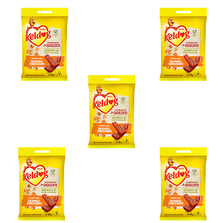 Bifinho Keldog Frango Grelhado para Cães 60g Kit 5 Unidades