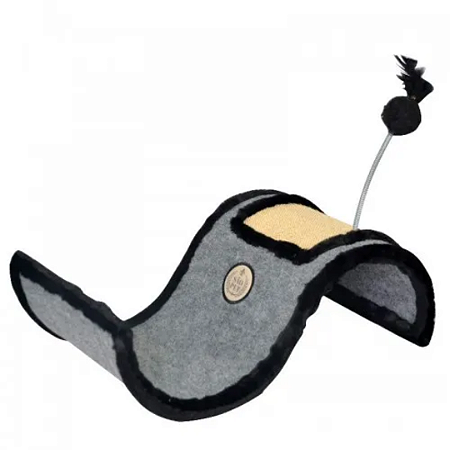 Arranhador Gato Curvo Carpete e Sizal 50X29X16cm