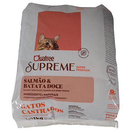Quatree Supreme Gato Castrado Salmão 1kg