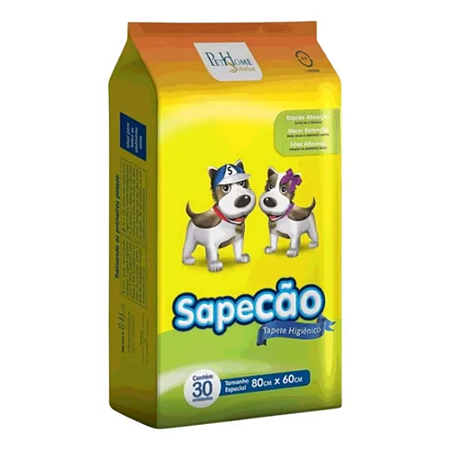 Tapete Higiênico Sapecão 80x60cm 30 Unidades