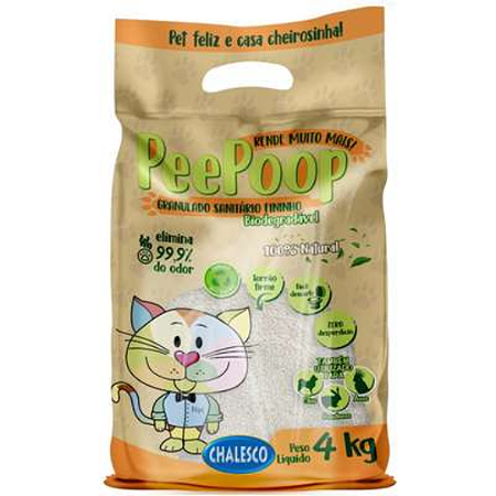 Granulado Higiênico Biodegradável de Mandioca Peepoop Fino 4kg