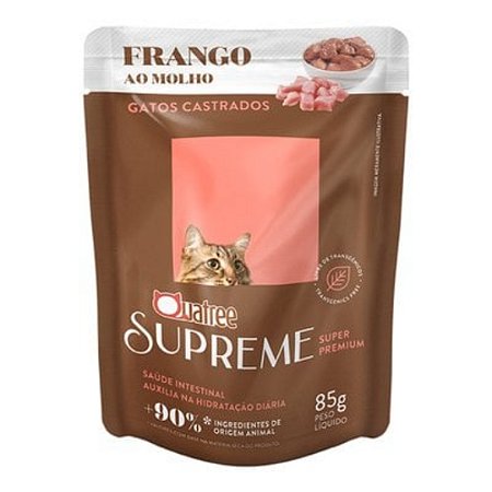 Sachê Quatree Supreme Gatos Castrados Frango 85g