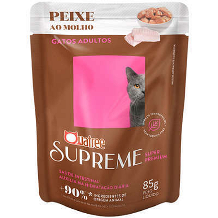 Sachê Quatree Supreme Gatos Adultos Peixe 85g