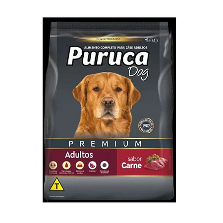 Ração Puruca Cães Adultos Carne 15kg