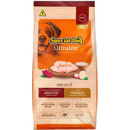 Ração Special Dog Ultralife Cães Adultos Raças Médias Frango 3KG