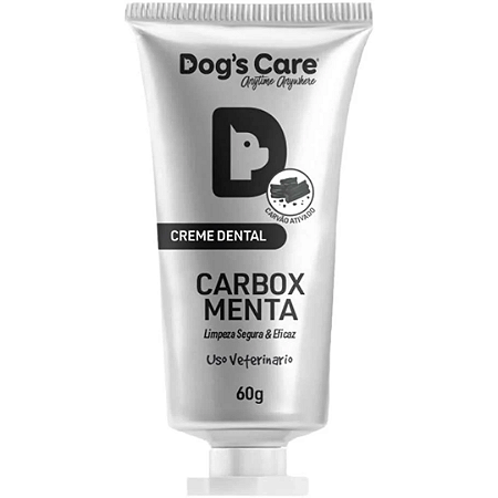 Creme Dental Cabox Menta Carvão Ativado Dog´s Care 60g