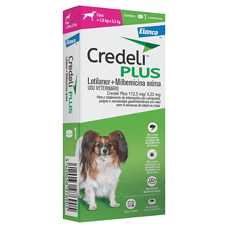 Credeli Plus 112,5mg Cães de 2,8 a 5,5kg