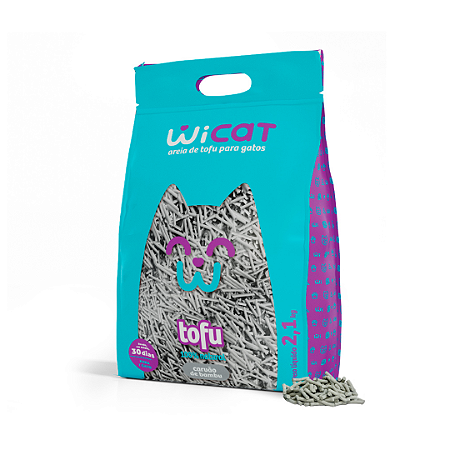 Granulado Higiênico WiCat Tofu Carvão de Bambu para Gatos 2,1kg
