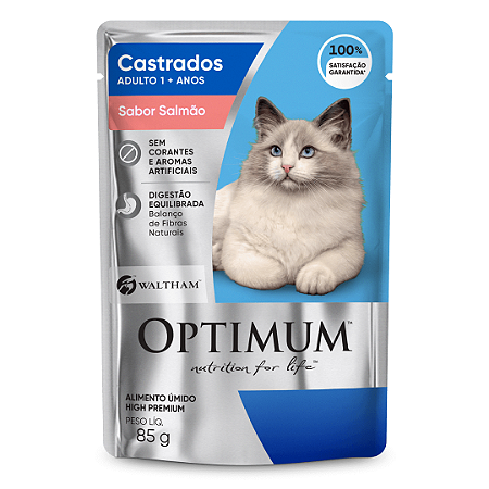 Sachê Optimum Gato Castrado Salmão 85g