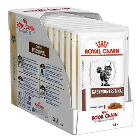 Sachê Royal Canin Feline Gastrointestinal 85g Kit Com 12 Unidades