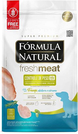 Fórmula Natural Fresh Meat Cães Adultos Raças Pequenas e Mini Controle de Peso Light 1kg