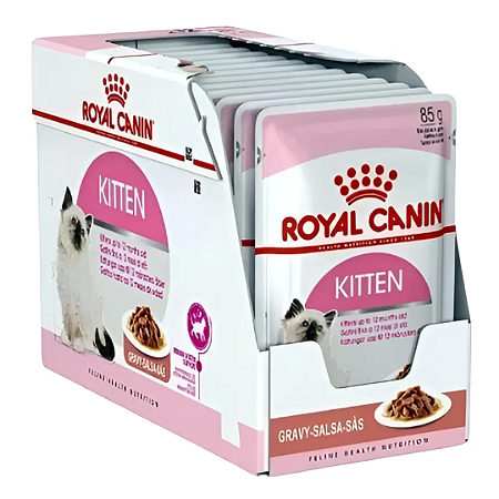 Sachê Royal Canin Feline Kitten Molho 85g Kit Com 12 Unidades