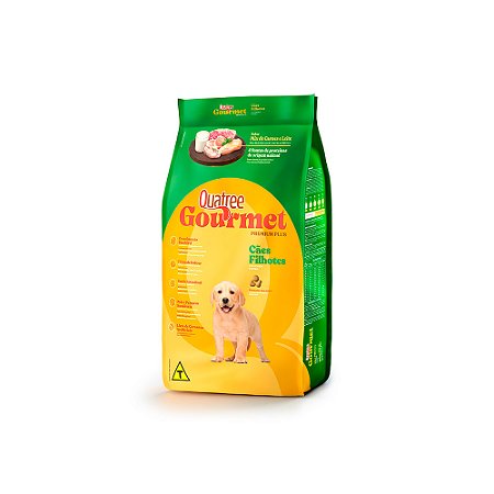 Quatree Gourmet Cães Filhotes Raças Médias e Grandes 3Kg