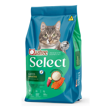 Quatree Select Gatos Adultos Salmão e Arroz 3kg
