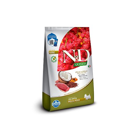N&D Quinoa Cães Adultos Mini Pele & Pelo 800g