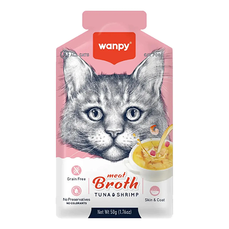 Sopa Wanpy Gato Atum e Camarão 50g